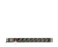 GEMBIRD rack (PDU), 8 gniazd typ Schuko, 1U, 10A, wtyk C14 3m EG-PDU-014-C14 - 1230944 - zdjęcie 2